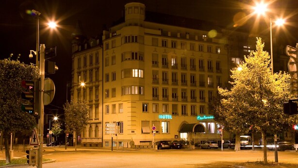 A multi-story hotel with a classic architectural style, featuring a central entrance and multiple windows. - Hôtel Esplanade (Strasbourg)