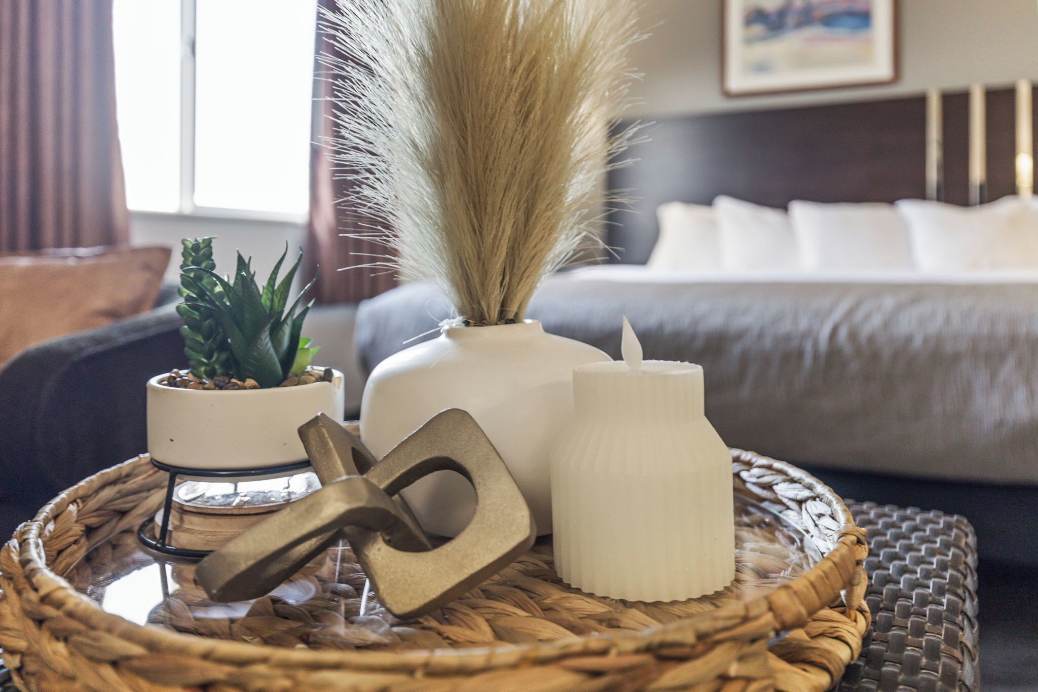 Desk, blackout curtains, free WiFi, bed sheets