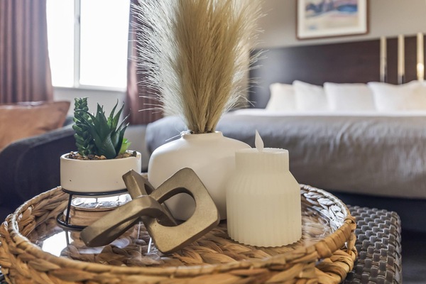 Desk, blackout drapes, WiFi (free), alarm clocks