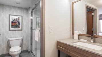 Signature Studio Suite, 1 King Bed with Sofa bed | Bathroom | Free toiletries, hair dryer, towels, soap