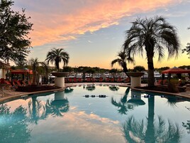 Indoor pool, outdoor pool, open 6:00 AM to 10:00 PM, free cabanas