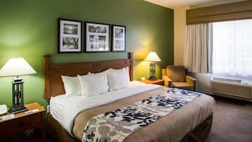 Desk, blackout curtains, iron/ironing board, free cots/infant beds