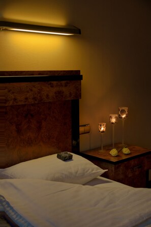 Ropa de cama de alta calidad y minibar