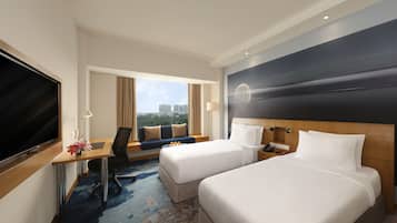 Premier Room, 2 Single Beds, Executive Level | Premium bedding, pillow-top beds, minibar, in-room safe