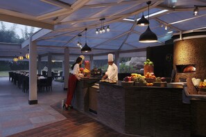 Outdoor banquet area