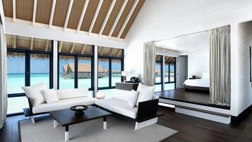 Villa, 1 Bedroom, Private Pool, Overwater | Egyptian cotton sheets, premium bedding, minibar, in-room safe