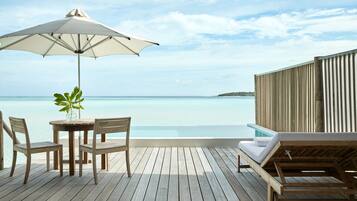 Villa, 1 Bedroom, Private Pool, Overwater | Egyptian cotton sheets, premium bedding, minibar, in-room safe