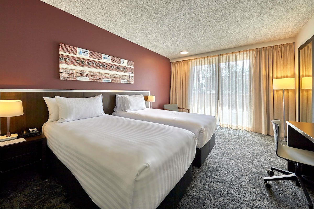 In-room safe, desk, laptop workspace, blackout drapes