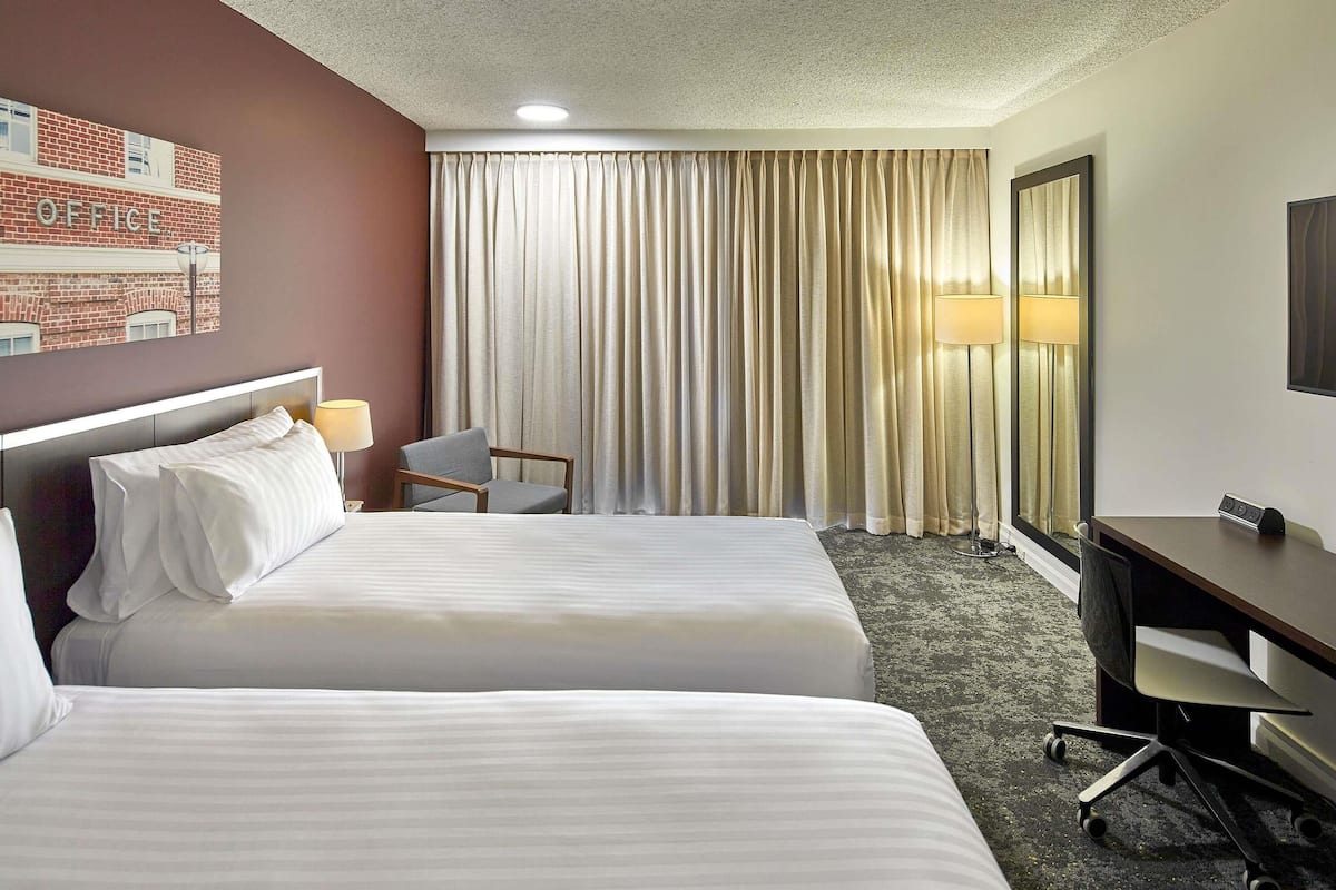 In-room safe, desk, laptop workspace, blackout drapes