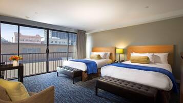 Premium bedding, pillowtop beds, in-room safe, desk