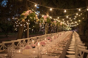 Outdoor wedding area