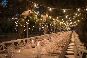 Outdoor wedding area