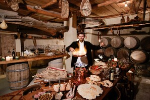 Frühstück und Abendessen, Blick auf den Garten