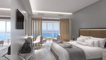 Junior Studio Suite, Partial Sea View | Free WiFi, bed sheets