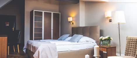 Biancheria da letto di alta qualità, minibar, una cassaforte in camera