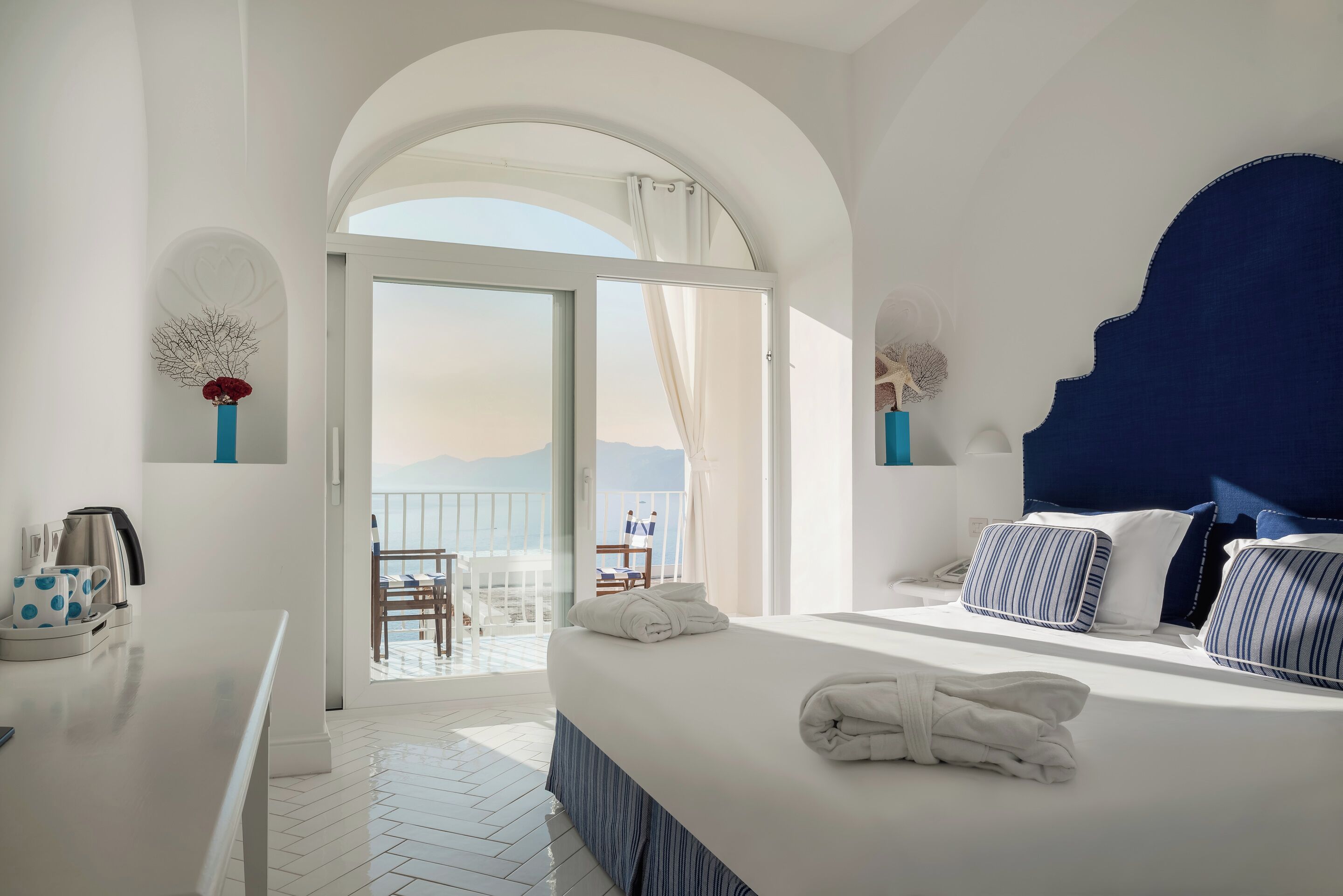 Comfort Double Room, Balcony, Sea View | Down comforters, minibar, in-room safe, individually decorated