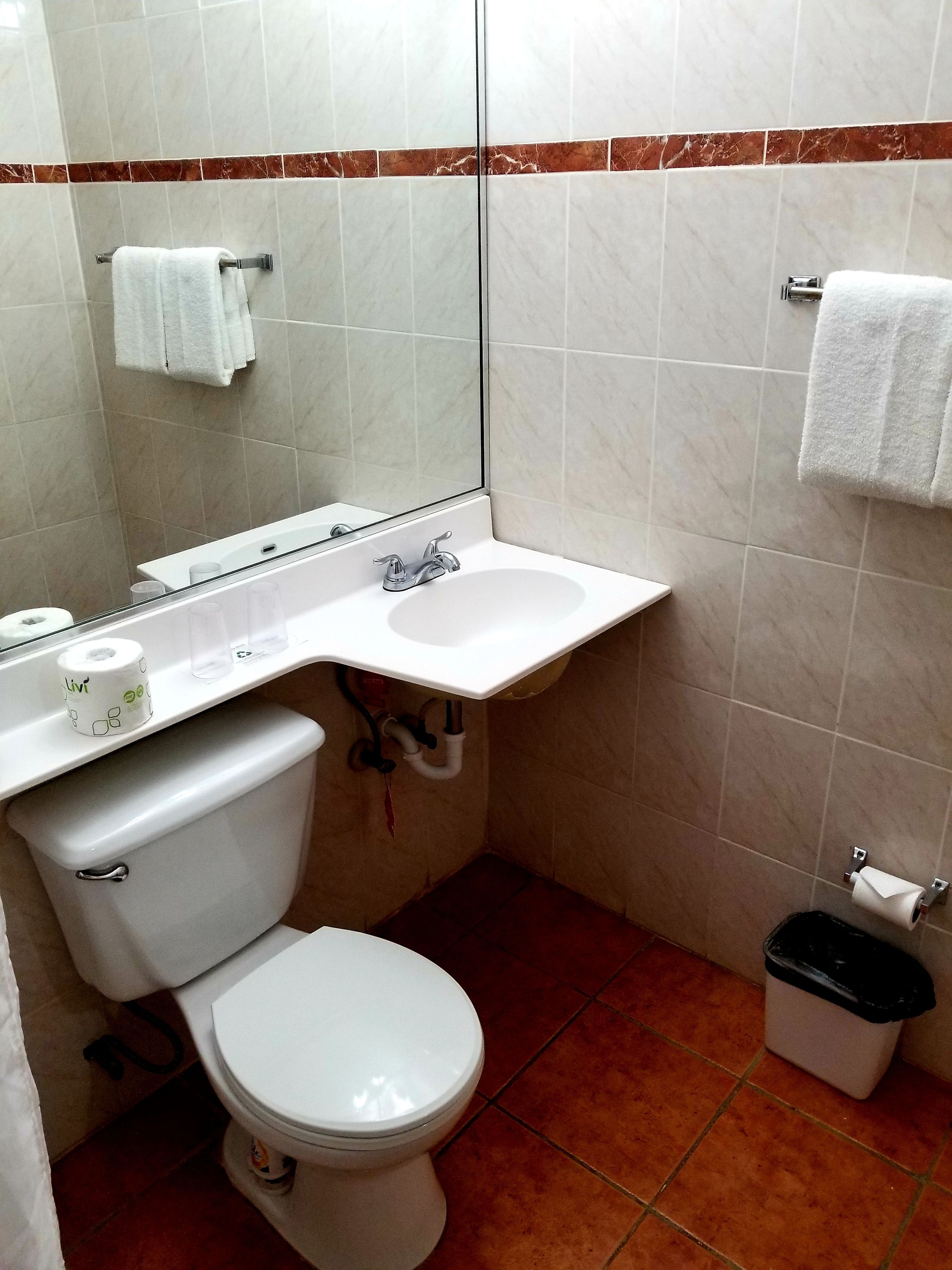 standard room, 2 double beds | bathroom | shower, free toiletries, towels