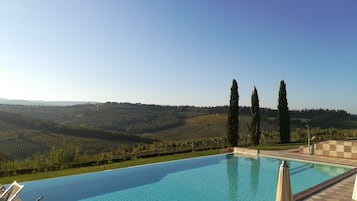 3 piscine all'aperto, ombrelloni da piscina, lettini