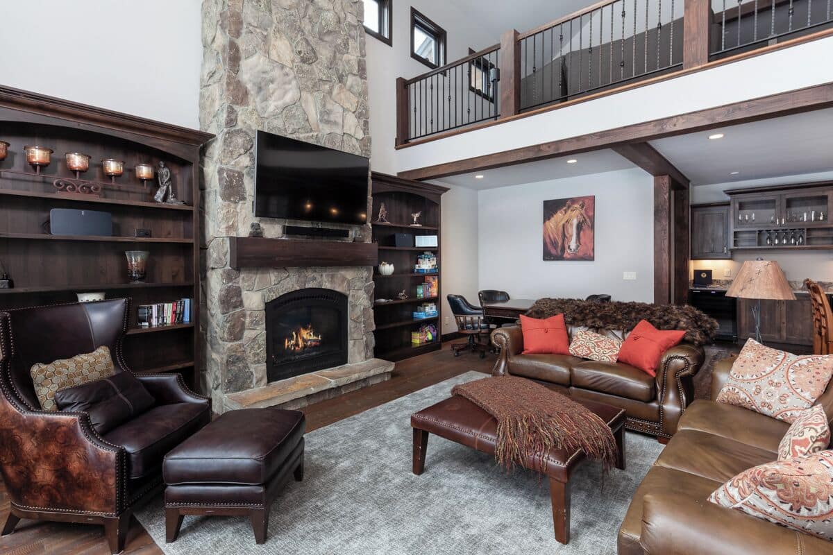 Four-Bedroom Luxury Home 10 | Living area | Flat-screen TV, fireplace, video-game console, DVD player