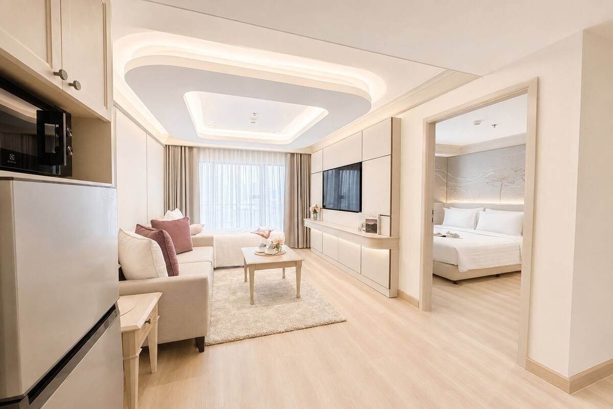 Family Suite with Balcony | 房內夾萬、熨斗/熨衫板、免費 Wi-Fi、床單