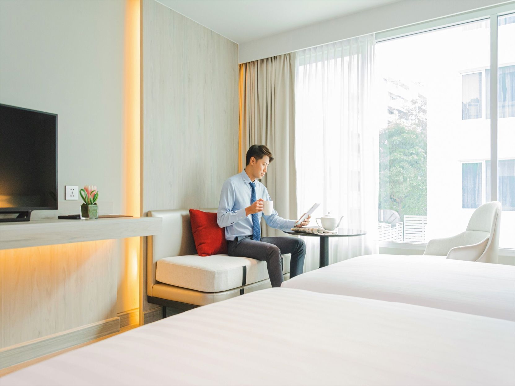 ตู้นิรภัยในห้องพัก, เตารีด/โต๊ะรีดผ้า, Wi-Fi ฟรี, ผ้าปูที่นอน