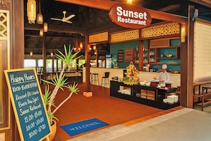 Local and international cuisine, pool views