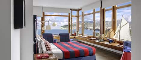 Superior Double Room, Sea View (Corner) | Premium bedding, minibar, in-room safe, individually decorated