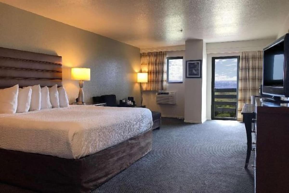 Desk, blackout drapes, iron/ironing board, free cribs/infant beds