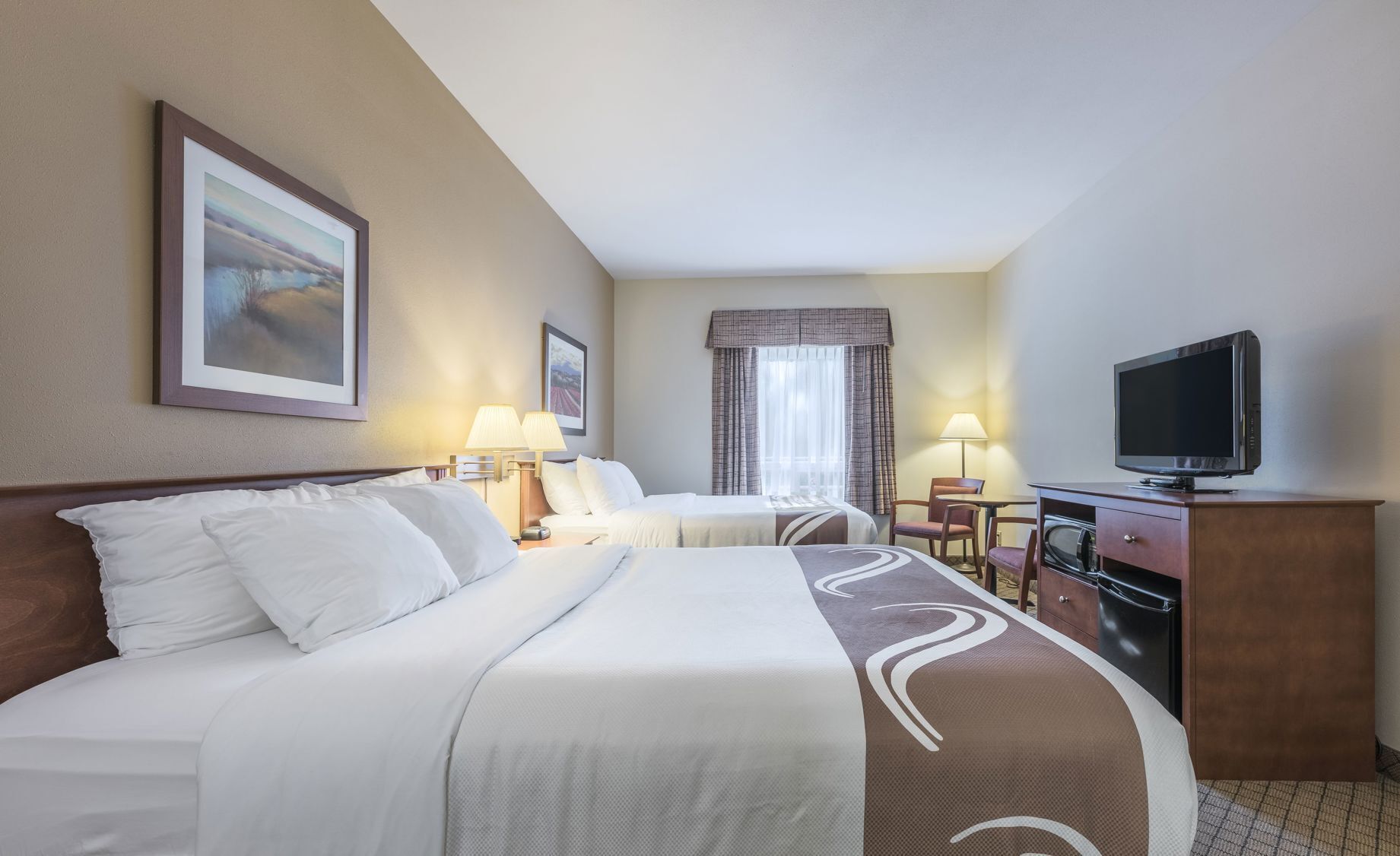 Pillow-top beds, blackout curtains, iron/ironing board