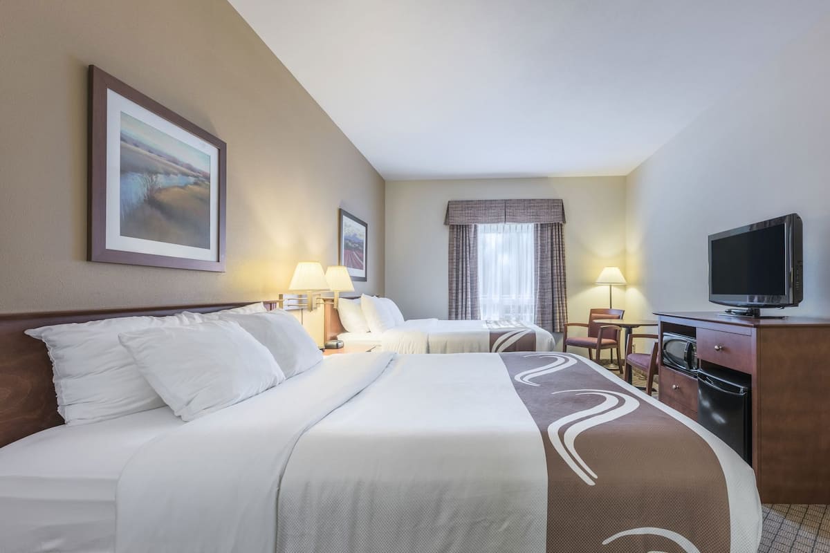 Pillowtop beds, blackout drapes, iron/ironing board