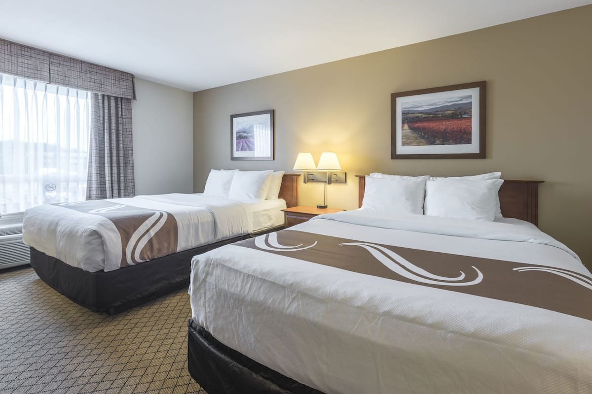 Pillowtop beds, blackout drapes, iron/ironing board