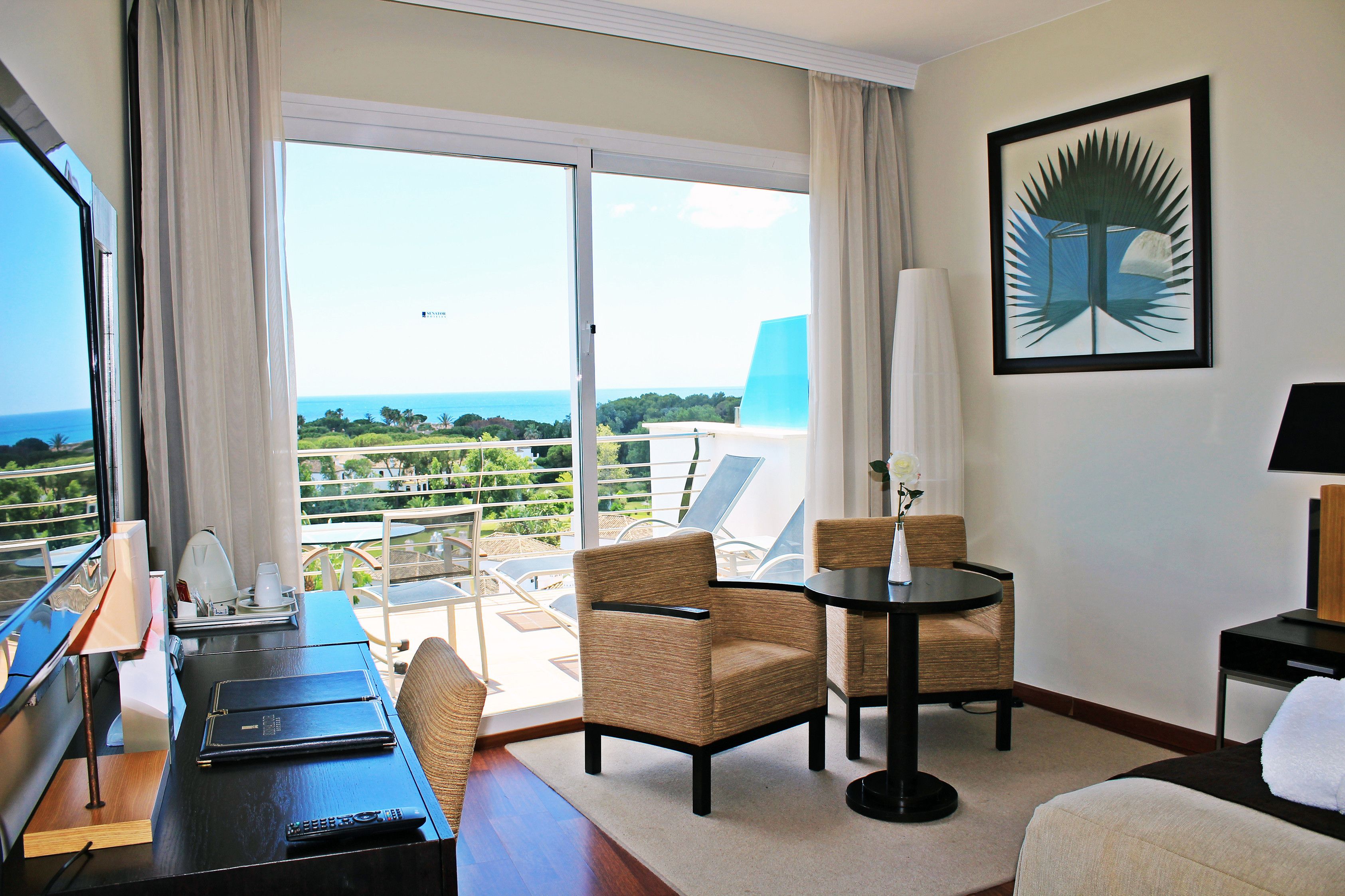 Deluxe Double Room, Sea View | Living area | 43-inch LED TV with digital channels, TV