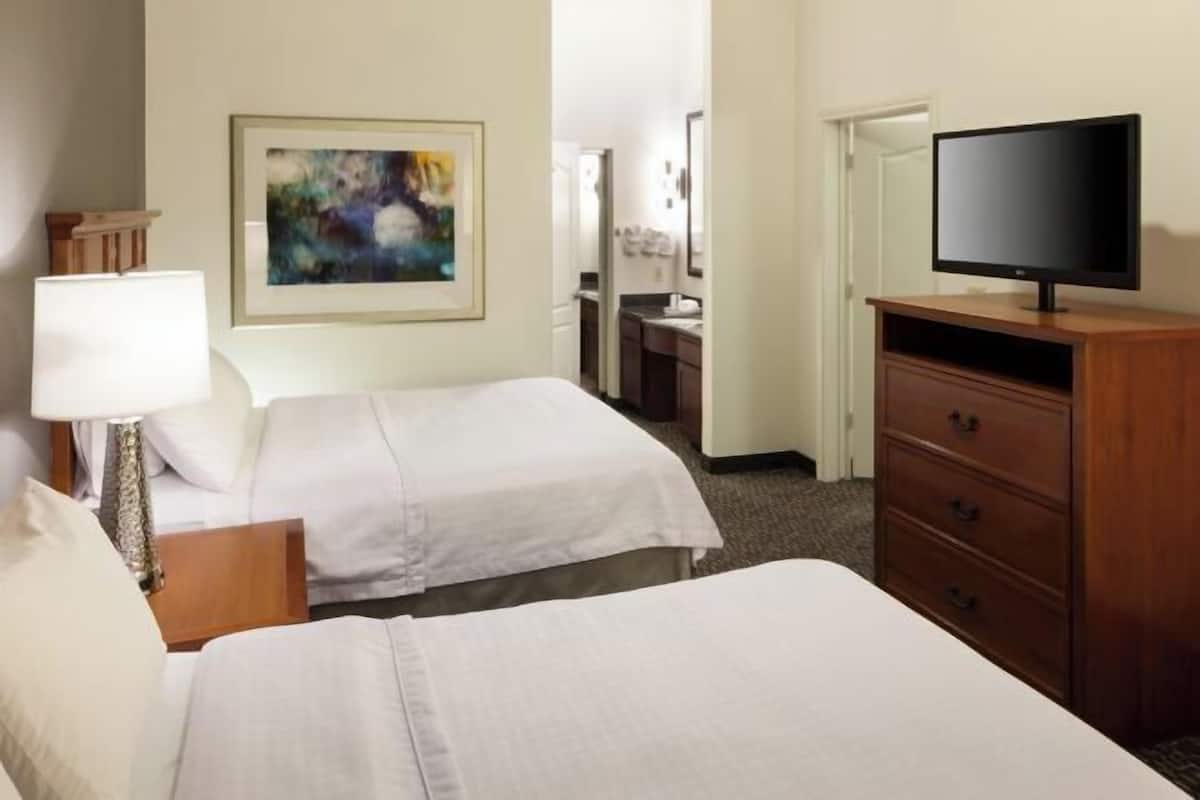 Egyptian cotton sheets, premium bedding, desk, laptop workspace