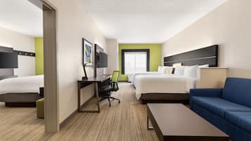 Suite, 1 Bedroom (1 King Bed, 2 Queen Beds) | Premium bedding, in-room safe, desk, iron/ironing board