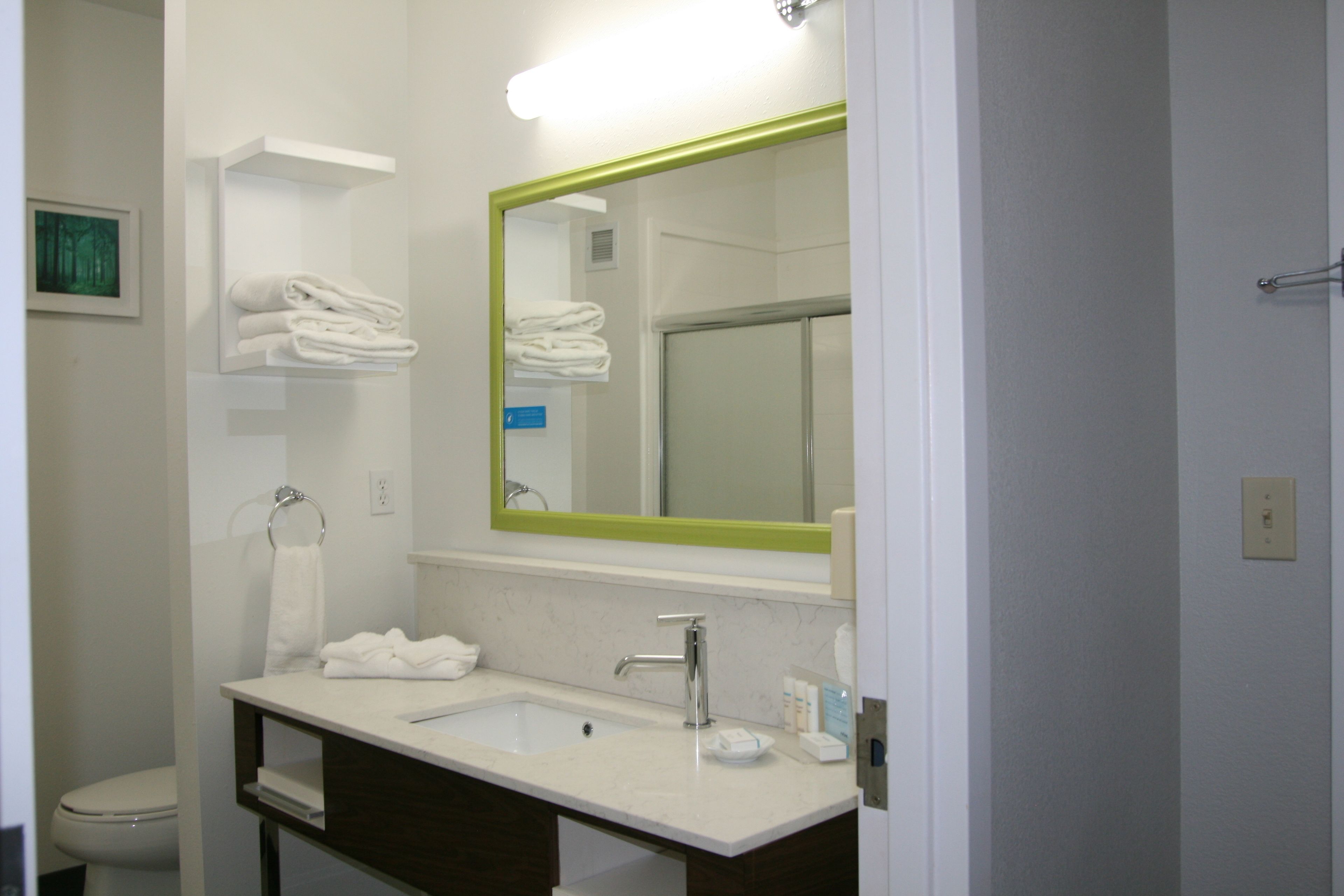 hair dryer, bathrobes, towels