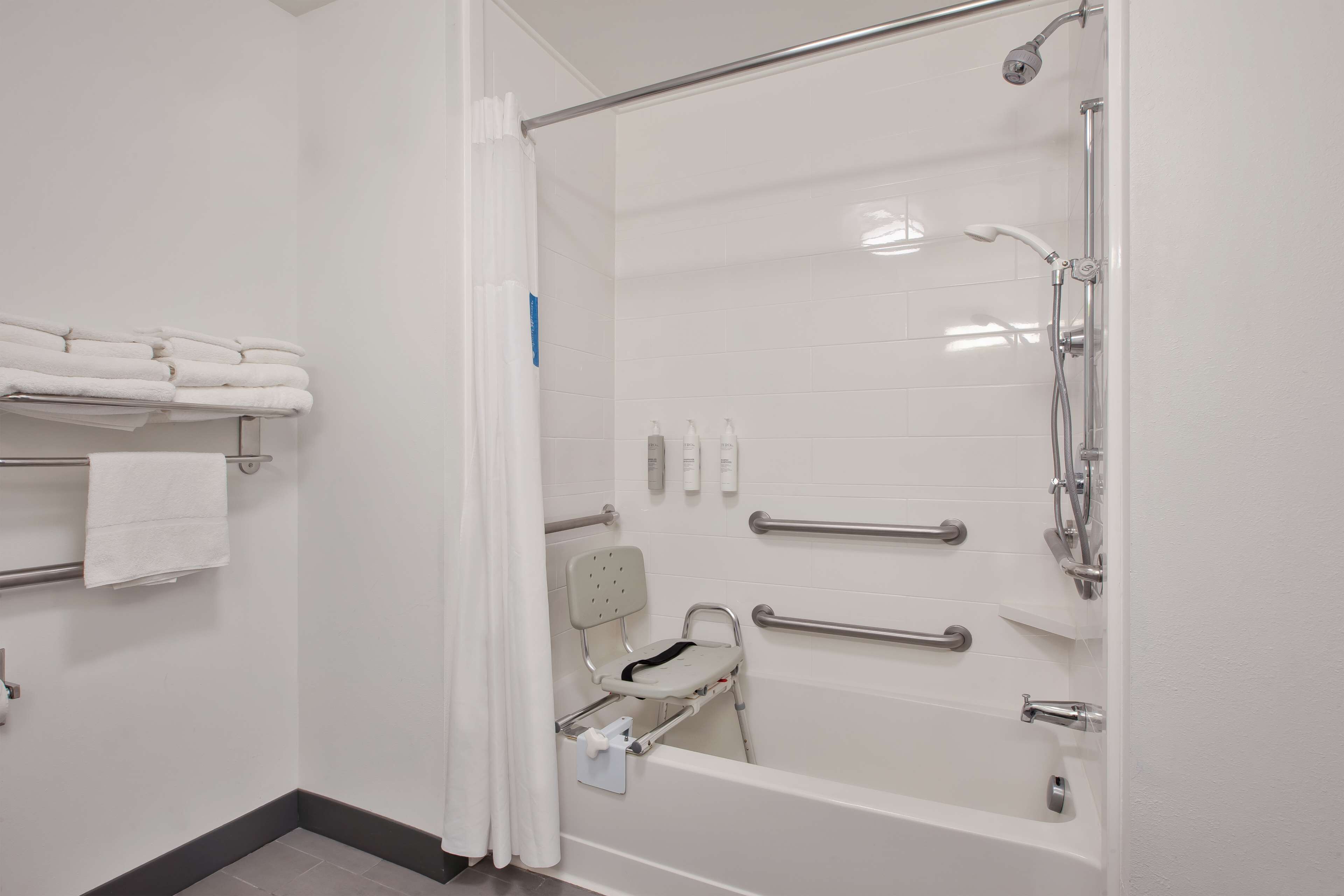 room, 2 queen beds, accessible, non smoking | bathroom | hair dryer, bathrobes, towels