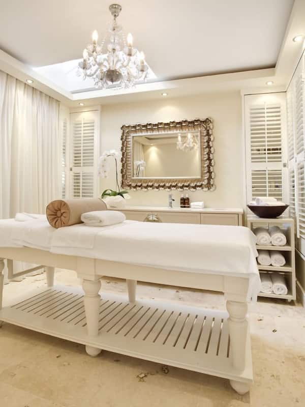 Steam room, body treatments, body wraps, facials