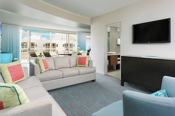 42-inch flat-screen TV with cable channels, TV at Courtyard by Marriott Waikiki Beach