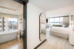 Room, 1 King Bed, Corner (Water View) | Premium bedding, minibar, in-room safe, desk - Hotel 1000, in The Unbound Collection by Hyatt (Seattle)