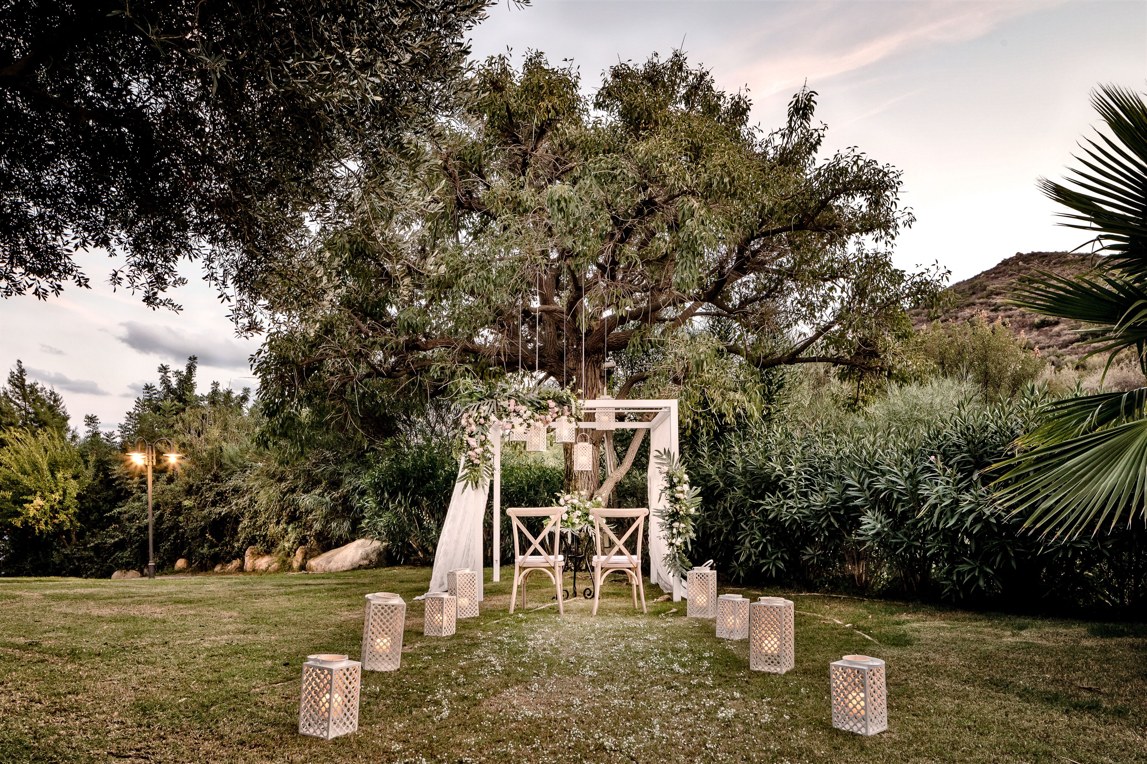 Outdoor wedding area