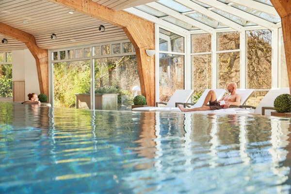 Indoor pool, open 7:00 AM to 9:00 PM, sun loungers