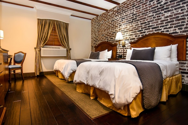 Deluxe Double Room, 2 Double Beds | Premium bedding, minibar, desk, iron/ironing board