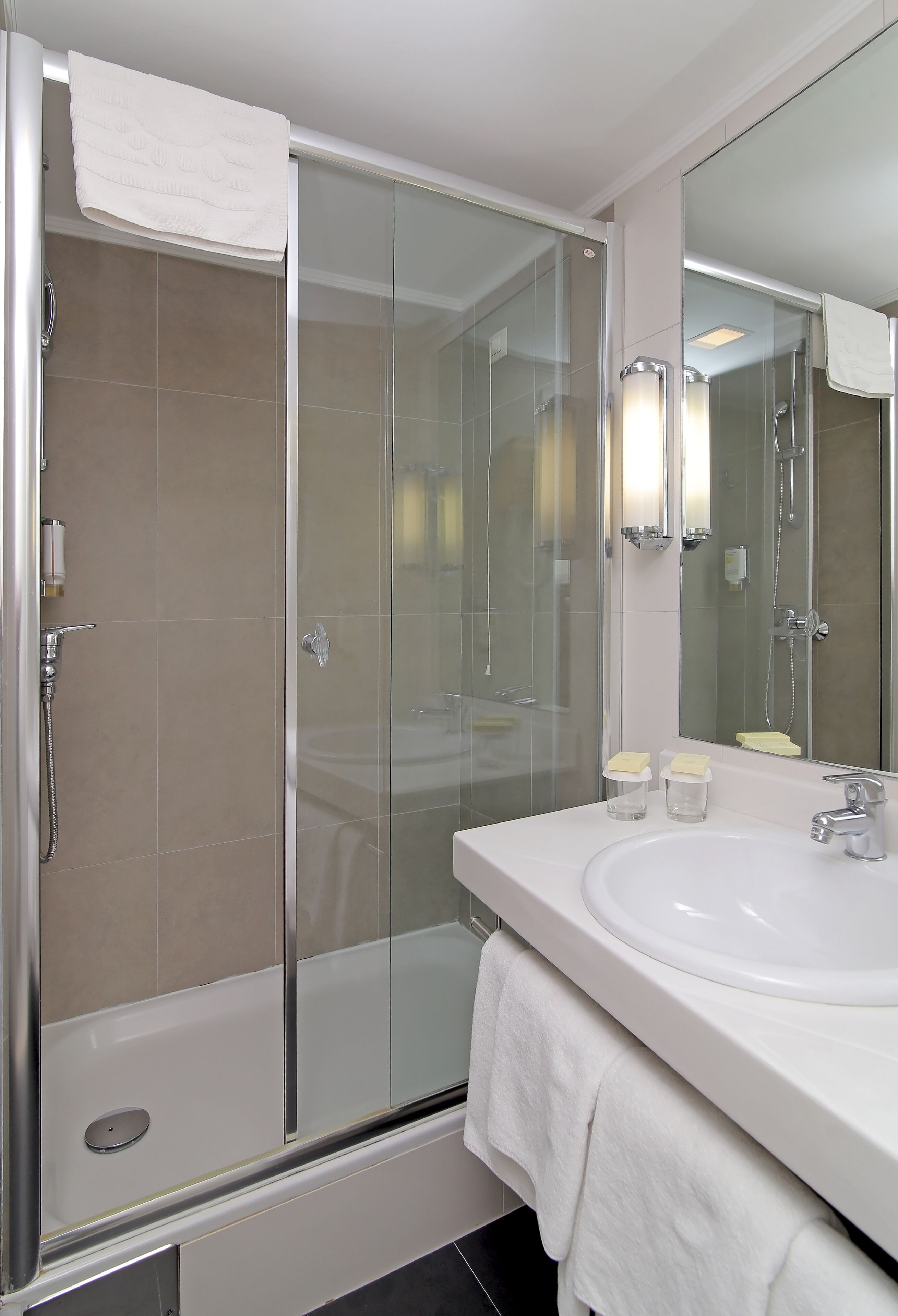 free toiletries, hair dryer, bathrobes, towels