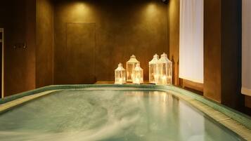 Turkish bath/hammam, body treatments, facials, massage/treatment rooms