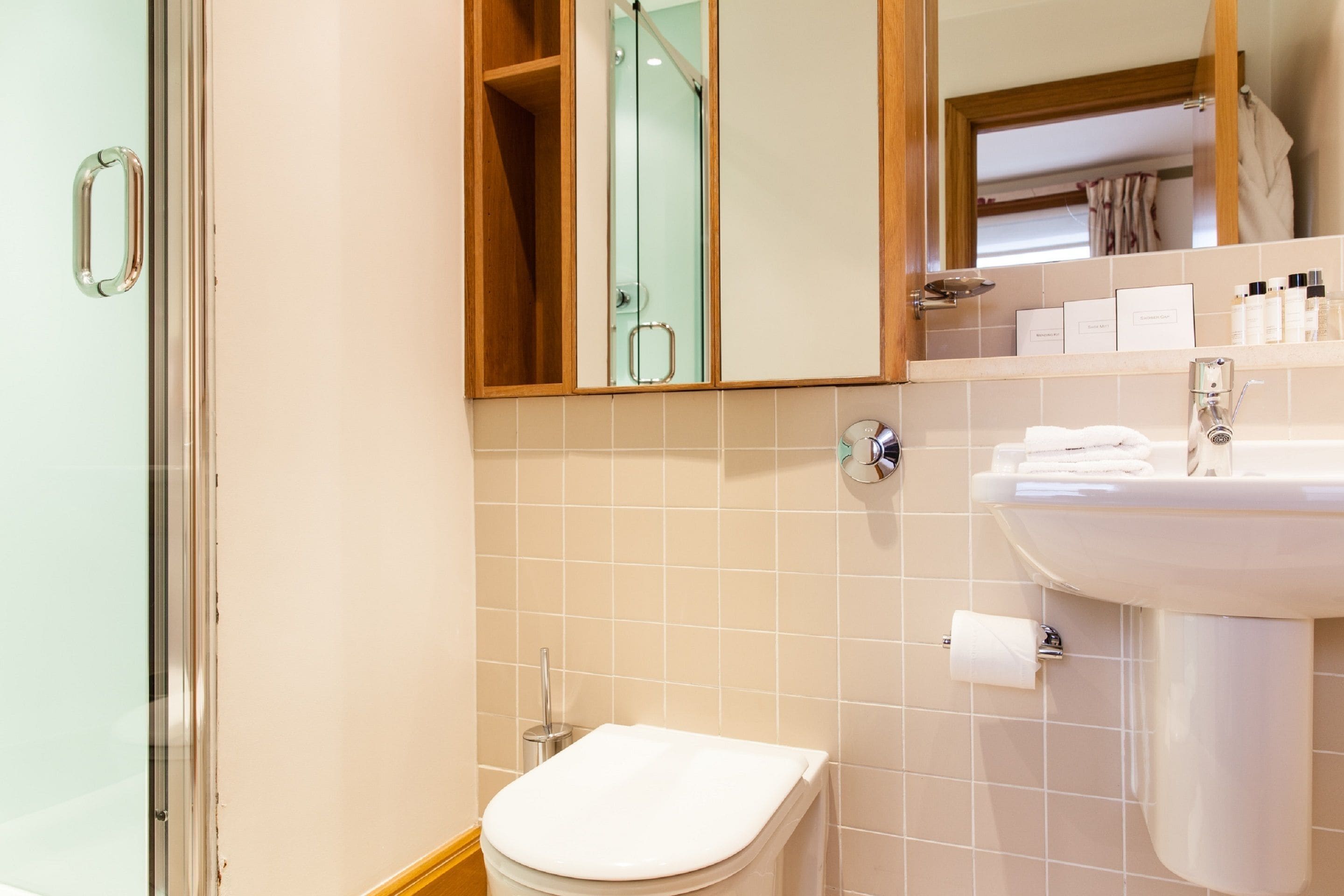 superior room | bathroom | shower, designer toiletries, hair dryer, bathrobes