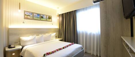 In-room safe, desk, blackout drapes, iron/ironing board