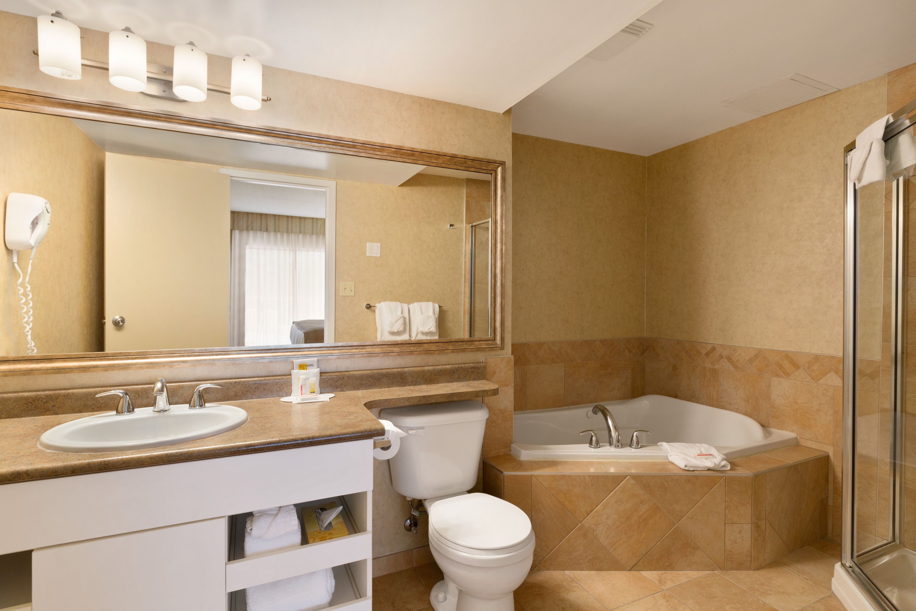 deluxe suite, 1 king bed with sofa bed, non smoking, jetted tub (kitchen) | jetted bathtub