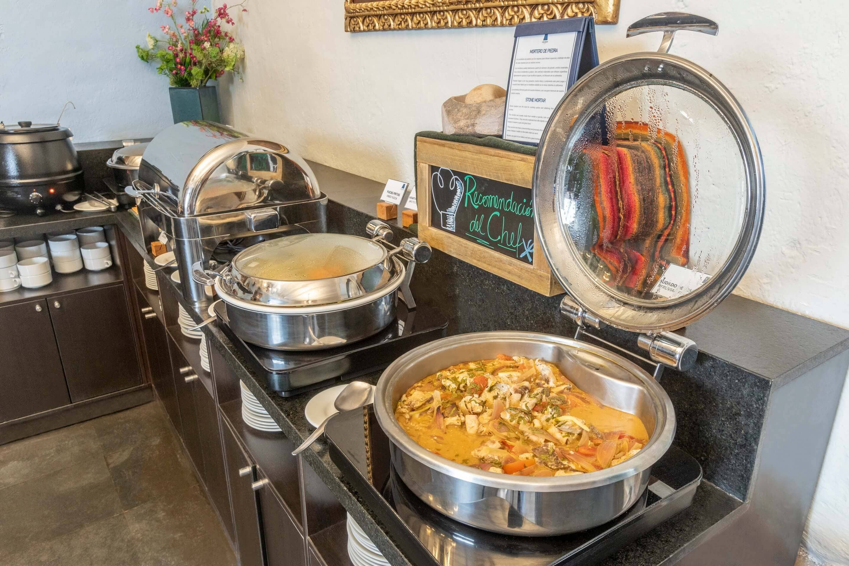 breakfast, lunch and dinner served