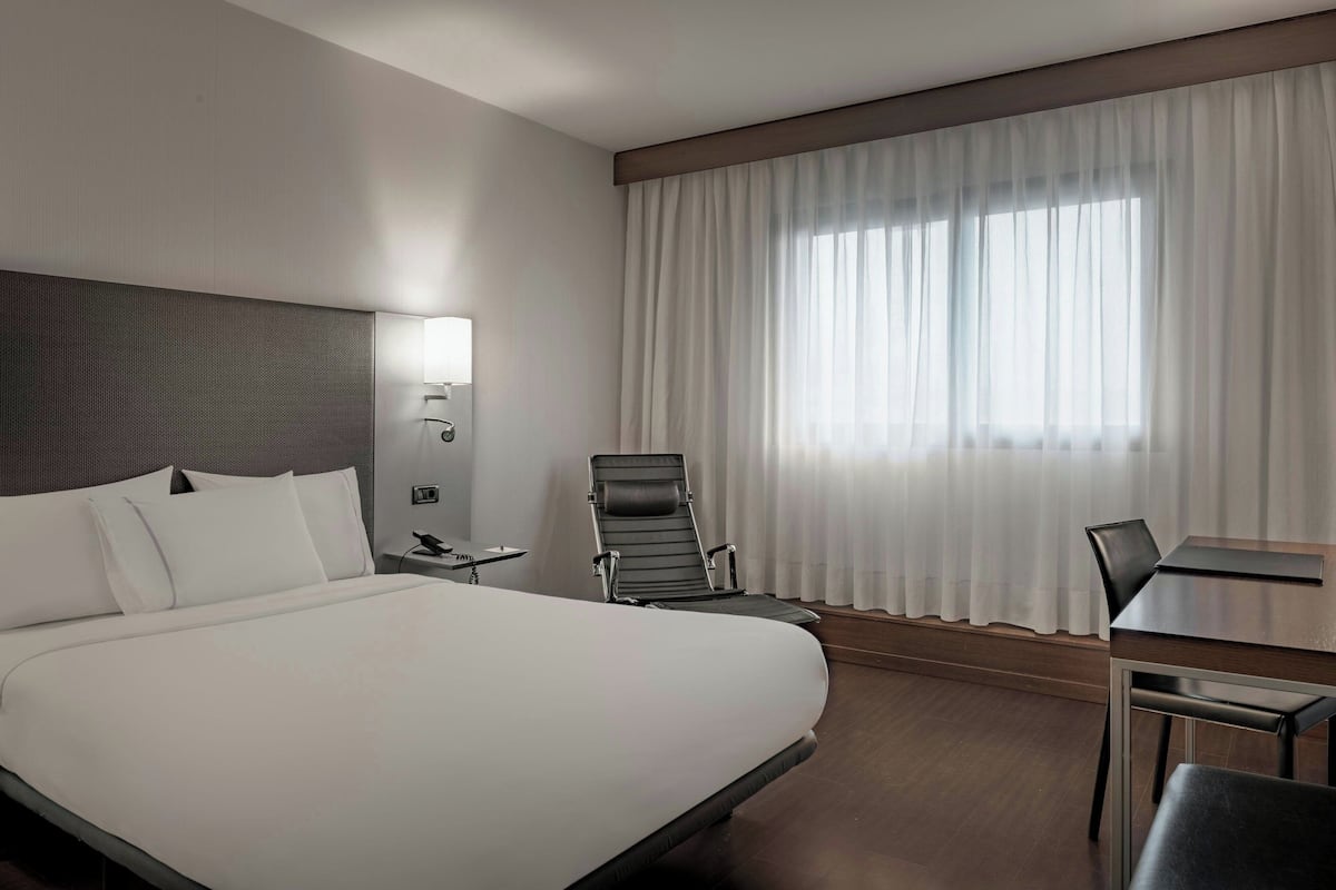 Standaard kamer, 1 queensize bed, niet-roken | Een kluis op de kamer, een bureau, een laptopwerkplek