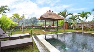 Lyxvilla - 2 sovrum - utsikt mot dalen - innergård | Minibar, gratis wi-fi och sängkläder